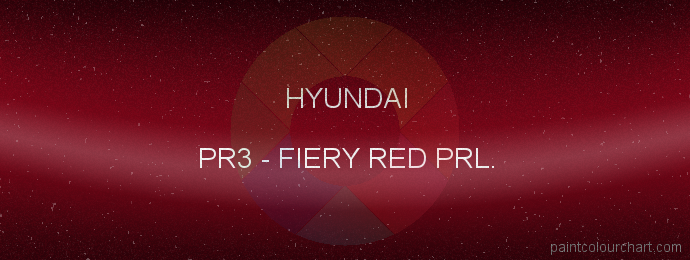Hyundai paint PR3 Fiery Red Prl.