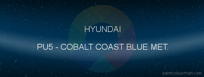 Hyundai paint PU5 Cobalt Coast Blue Met.