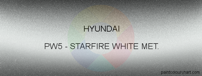 Hyundai paint PW5 Starfire White Met.