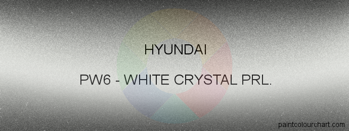 Hyundai paint PW6 White Crystal Prl.