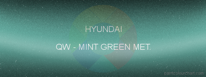 Hyundai paint QW Mint Green Met.