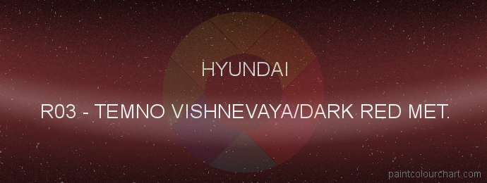 Hyundai paint R03 Temno Vishnevaya/dark Red Met.