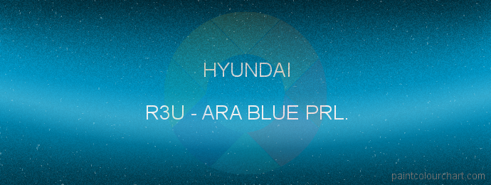 Hyundai paint R3U Ara Blue Prl.