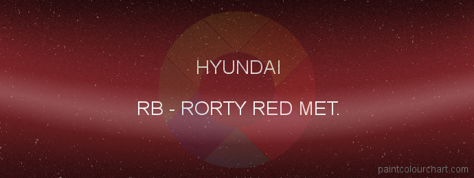 Hyundai paint RB Rorty Red Met.