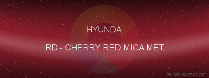 Hyundai paint RD Cherry Red Mica Met.