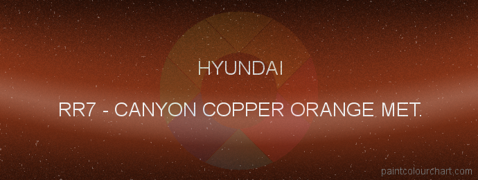 Hyundai paint RR7 Canyon Copper Orange Met.