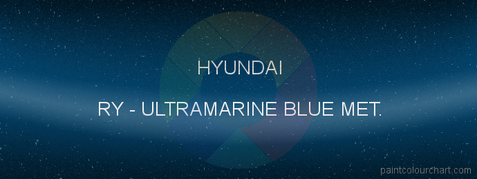 Hyundai paint RY Ultramarine Blue Met.