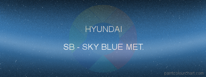 Hyundai paint SB Sky Blue Met.