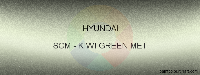 Hyundai paint SCM Kiwi Green Met.