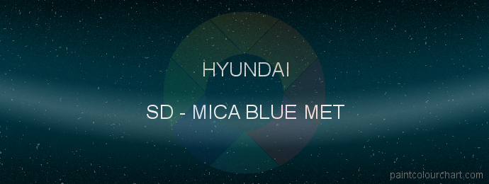 Hyundai paint SD Mica Blue Met