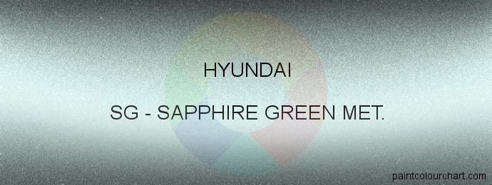 Hyundai paint SG Sapphire Green Met.