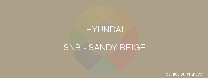 Hyundai paint SNB Sandy Beige