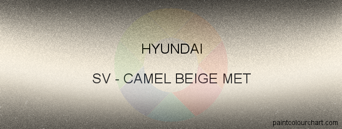 Hyundai paint SV Camel Beige Met