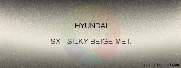 Hyundai paint SX Silky Beige Met.