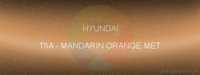 Hyundai paint T5A Mandarin Orange Met.