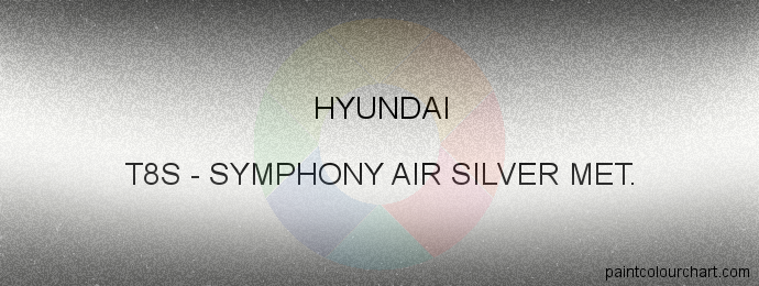 Hyundai paint T8S Symphony Air Silver Met.