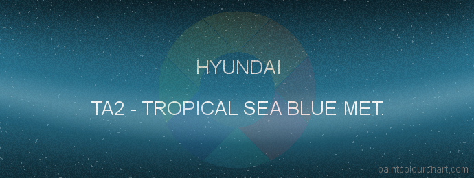 Hyundai paint TA2 Tropical Sea Blue Met.