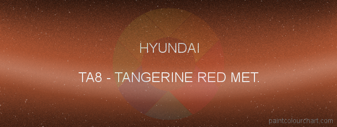 Hyundai paint TA8 Tangerine Red Met.