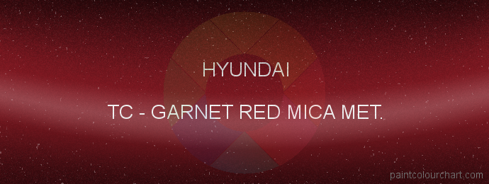 Hyundai paint TC Garnet Red Mica Met.