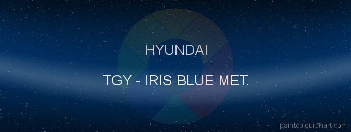 Hyundai paint TGY Iris Blue Met.