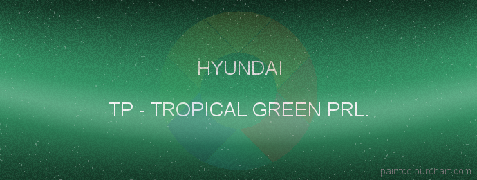 Hyundai paint TP Tropical Green Prl.