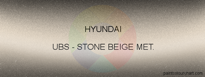 Hyundai paint UBS Stone Beige Met.
