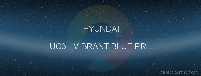 Hyundai paint UC3 Vibrant Blue Prl.