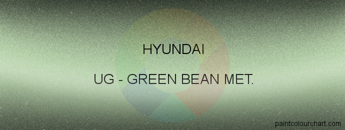 Hyundai paint UG Green Bean Met.
