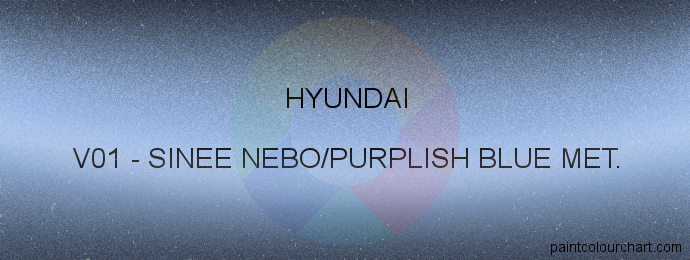 Hyundai paint V01 Sinee Nebo/purplish Blue Met.