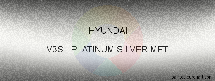 Hyundai paint V3S Platinum Silver Met.