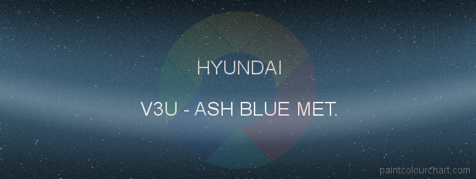 Hyundai paint V3U Ash Blue Met.