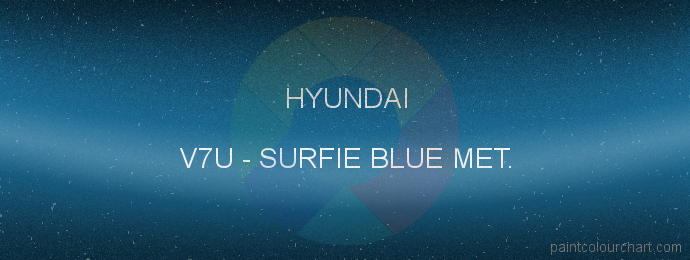 Hyundai paint V7U Surfie Blue Met.