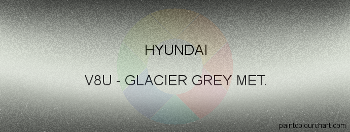 Hyundai paint V8U Glacier Grey Met.