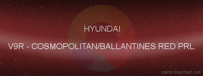 Hyundai paint V9R Cosmopolitan/ballantines Red Prl.