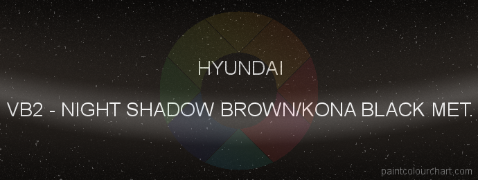 Hyundai paint VB2 Night Shadow Brown/kona Black Met.