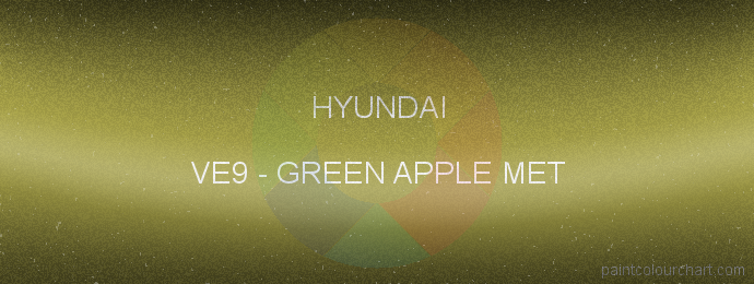 Hyundai paint VE9 Green Apple Met