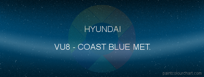 Hyundai paint VU8 Coast Blue Met.