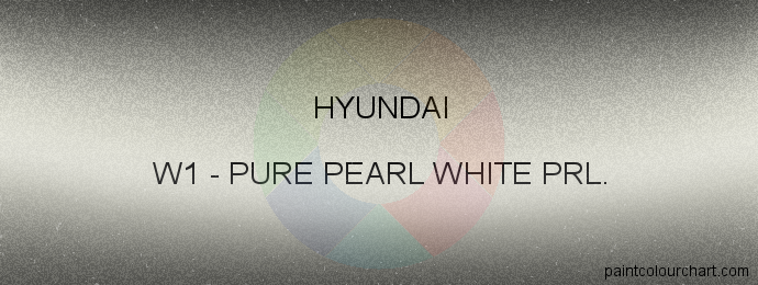 Hyundai paint W1 Pure Pearl White Prl.