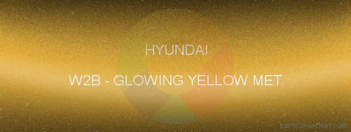 Hyundai paint W2B Glowing Yellow Met.