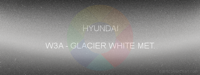 Hyundai paint W3A Glacier White Met.