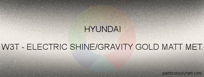 Hyundai paint W3T Electric Shine/gravity Gold Matt Met.