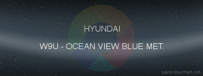 Hyundai paint W9U Ocean View Blue Met.