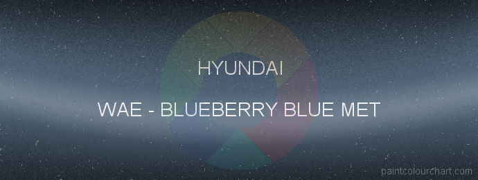 Hyundai paint WAE Blueberry Blue Met