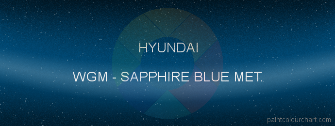 Hyundai paint WGM Sapphire Blue Met.