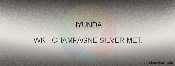 Hyundai paint WK Champagne Silver Met.