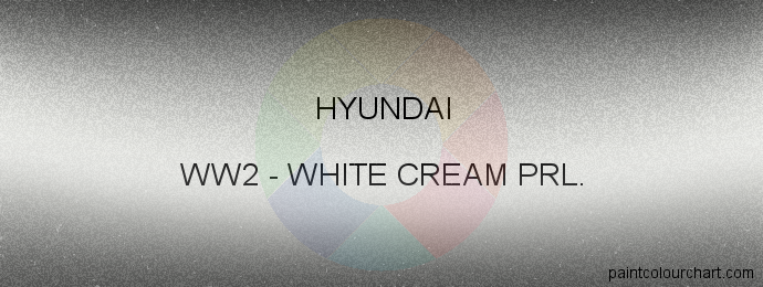 Hyundai paint WW2 White Cream Prl.