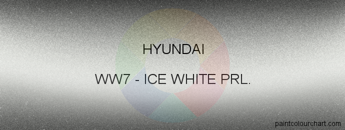 Hyundai paint WW7 Ice White Prl.