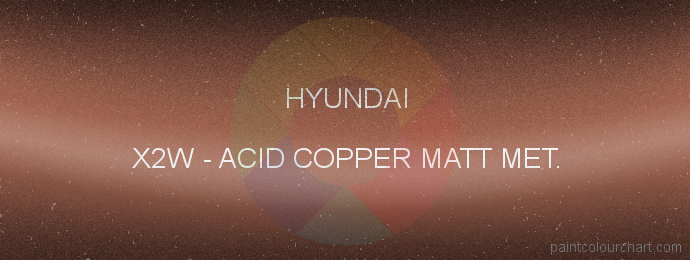Hyundai paint X2W Acid Copper Matt Met.