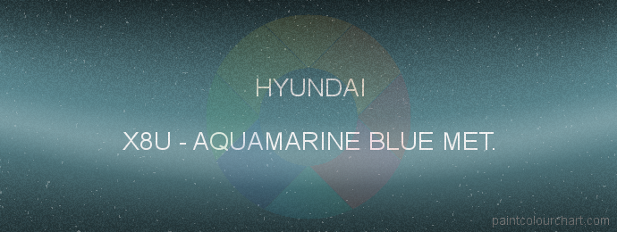 Hyundai paint X8U Aquamarine Blue Met.