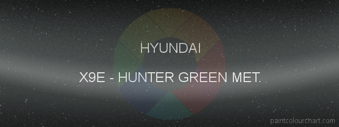 Hyundai paint X9E Hunter Green Met.